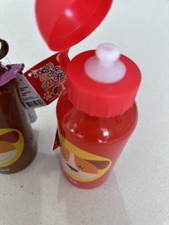Garrafa squeeze infantil inox 400ml meus melhores amigos cachorro na internet