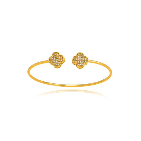 Bracelete Trevo Cravejado