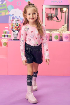 MEIA INFANTIL MENINA 3/4 CINZA MESCLA TAMANHO 30 AO 34 KUKIÊ na internet