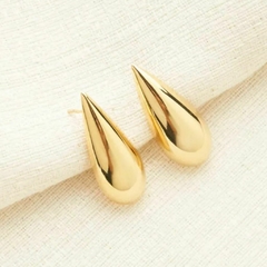Brinco Gota Longa banho ouro 18k - comprar online