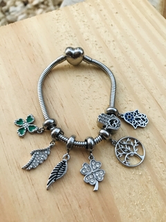 Berloque Mão de Fátima Strass Inox - comprar online