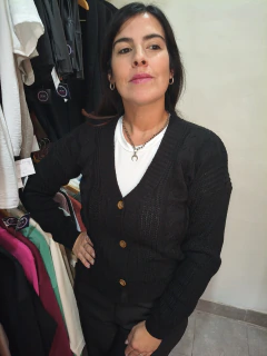 Cardigan negro - DEMI Indumentaria