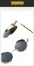 Metal steampunk óculos de sol das mulheres dos homens moda redonda marca design - loja online