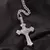 Pingente de cruz cristã de zircônia de cristal de gelo brilhante para homens e na internet
