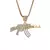 Hip-hop Ak-47 rifle arma pingente colar masculino personalizado rua hip-hop rock - comprar online