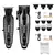 Kit de máquina de cortar cabelo para homens, barbeador elétrico, aparado