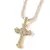 Pingente de cruz cristã de zircônia de cristal de gelo brilhante para homens e