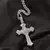 Imagem do Pingente de cruz cristã de zircônia de cristal de gelo brilhante para homens e