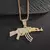Hip-hop Ak-47 rifle arma pingente colar masculino personalizado rua hip-hop rock - tectoybis