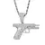 Hip-hop Ak-47 rifle arma pingente colar masculino personalizado rua hip-hop rock na internet