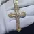 Imagem do Pingente de cruz cristã de zircônia de cristal de gelo brilhante para homens e