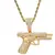 Hip-hop Ak-47 rifle arma pingente colar masculino personalizado rua hip-hop rock - comprar online