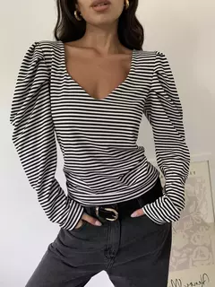 Remera Rayada Manga de Princesa