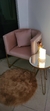 Poltrona Decorativa Luna Veludo Suede Rosa - comprar online
