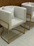 Poltrona Decorativa Luna Veludo Suede Bege Pérola - comprar online