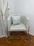 Poltrona Decorativa Luna Veludo Suede Bege Pérola