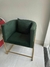 Imagem do Poltrona Decorativa Luna Veludo Suede Verde