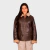 Campera de Napalan Marrón con Lana Clara 111 - Creaciones Sol Belen S.H