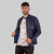 Campera de Cuero Azul Marino Gabriel - tienda online