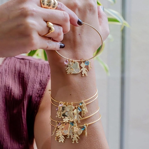 Pulseiras Mãe Monte A Sua Banhada a Ouro 18k - comprar online