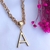 Colar elo Português com Pingentes Letras Banhado a 18k - comprar online
