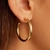 Brinco Argola Cano 4Cm Diâmetro Banhado a Oro 18k - loja online