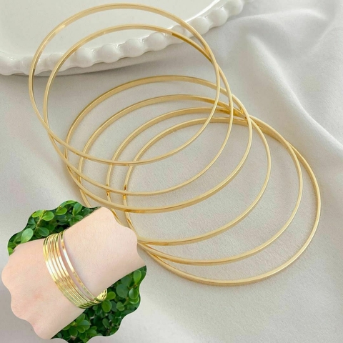 Pulseira Escrava Lisa Banhada a Ouro 18k Semi Joias - comprar online