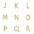 Imagem do Colar elo Português com Pingentes Letras Banhado a 18k