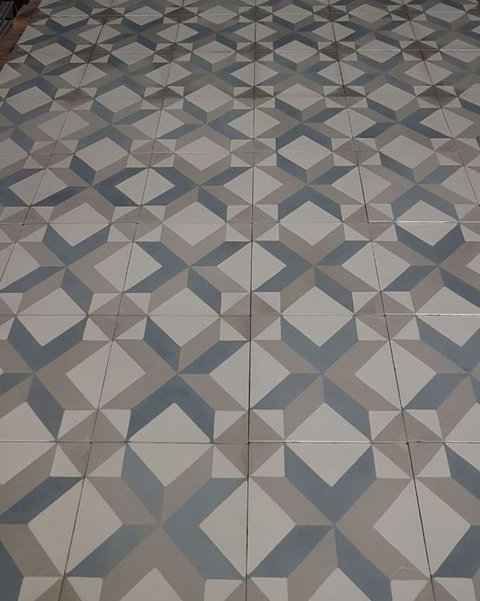 Modelo 8 Pontas Diagona Azul, 20x20, Tratados e Impermeabilizados/PREÇO PEÇA.