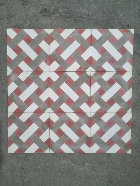 Modelo Treliça Vermelho, 20x20, Naturais/PREÇO PEÇA.