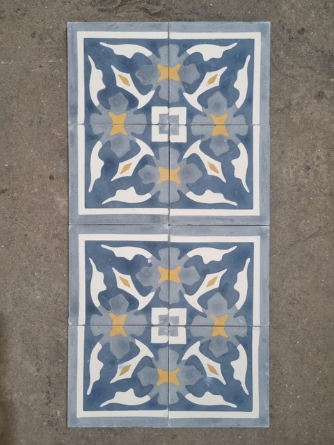 Modelo Floral Canto Azul, 20x20, Naturais/PREÇO PEÇA.