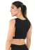 Cropped Fitness Preto Detalhe Amarelo Top | REF: CC17 - BerryFit