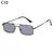 2023 Moda Retângulo Rimless Óculos Quadrados Vintage Óculos De Luxo Design Un