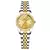 Chenxi feminino ouro & prata clássico relógio de quartzo feminino elegante - loja online