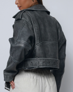 Jaqueta de Couro Oversized - comprar online