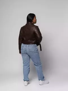 Jaqueta de Couro Oversized