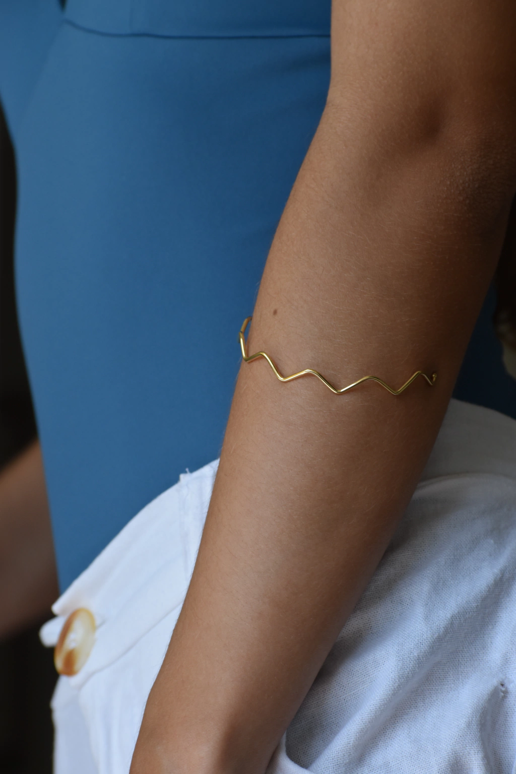 Bracelete Zig Zag Dourado
