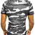 Homem vestindo rash guard camuflada em tons de cinza, preto e branco, com logo You Fight nas mangas e na parte superior das costas