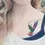 Tatuaje temporal de Flores y plumas de Pavo Real - tienda en línea
