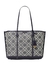 Bolsa Tote Tory Burch Mediana Perry Monogram color azul marino - comprar en línea
