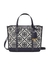 Bolsa Tote Tory Burch Chica Perry Monogram color azul marino