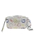 Bolsa chica Crossbody GUESS color blanco con letras de colores