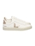 Tenis Veja de campo platinum blancos con logo dorado