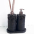 Essenza Volcano Lavatory Kit featuring a dark, textured design with a soap dispenser and a diffuser on a matching tray.