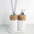 Kit lavabo Atenas com suporte para sabonete e difusor de aromas, acabamento em pedras naturais.
