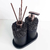 Kit lavabo Roma com dispenser e difusor de aromas em design moderno e elegante, ideal para banheiros.