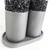 Kit Lavabo Tóquio com dois recipientes em cinza e detalhe preto, ideal para ambientes modernos.