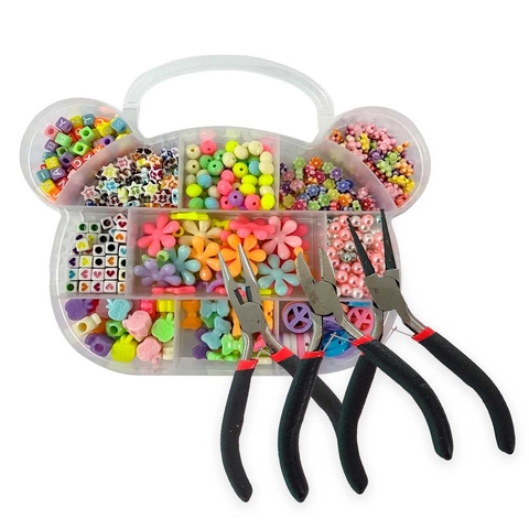 Kit de Bijuteria - Alicate + Miçangas Coloridas M