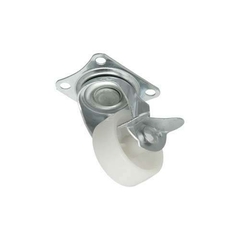 RUEDA BLANCA BASE GIRATORIA CON FRENO