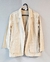 Blazer de linho creme com colete